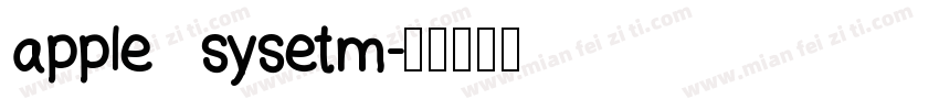 apple sysetm字体转换